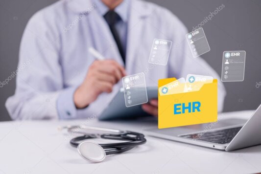 Pantalla de historial clínico electrónico